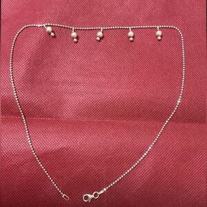Source Unknown Silver .925 Necklace with Five Droplet Charms
